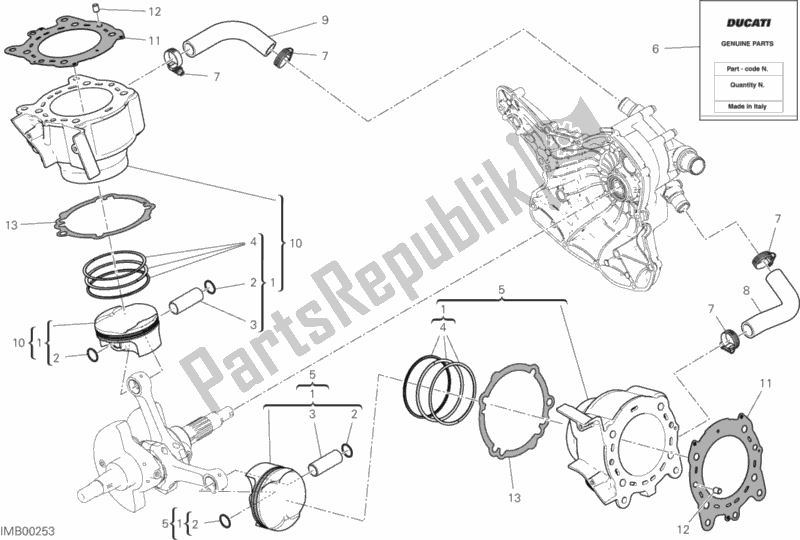 Todas las partes para Cilindros - Pistones de Ducati Supersport S Brasil 937 2020